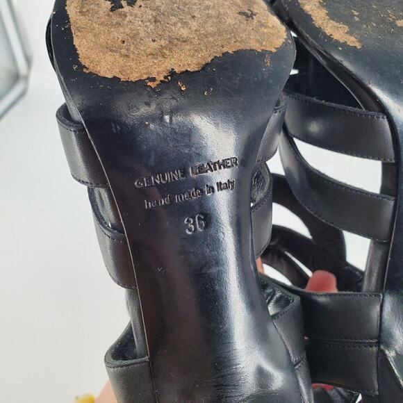 Pierre Hardy Black Strappy Ankle Buckle Heels 36 - Picture 9 of 11